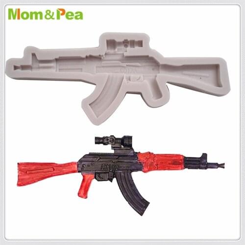 Mom&Pea MPA1976 Rifle Silicone Mold Cake Decoration Fondant Cake 3D Mold Food Grade