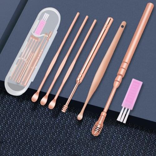 Stainless Steel Earwax Remover Ear Cleaning Spoon Ear Picking Tool Set