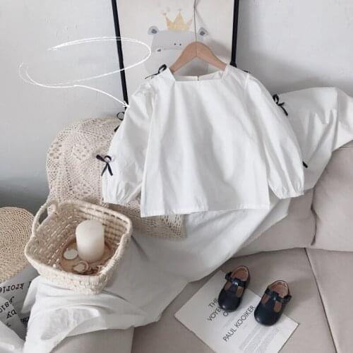 2021 Spring Casual Solid Clothes Long Sleeve Sweatshirt For Girls High Quality Fashion Sweatshirt For Children