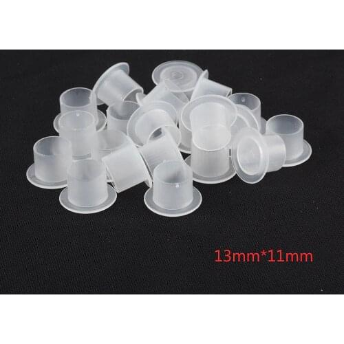 YILONG Wholesale 11*13mm 1000pcs Steady Plastic Tattoo Ink Cap Transparent Disposable Ink Caps Selfstand Tattoo Ink Cups