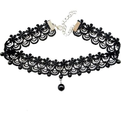 YiYaoFa Handmade Lace Choker Necklace for Women Accessories False Collar Multi Layer Necklace Lady Gothic Party Jewelry GN-158