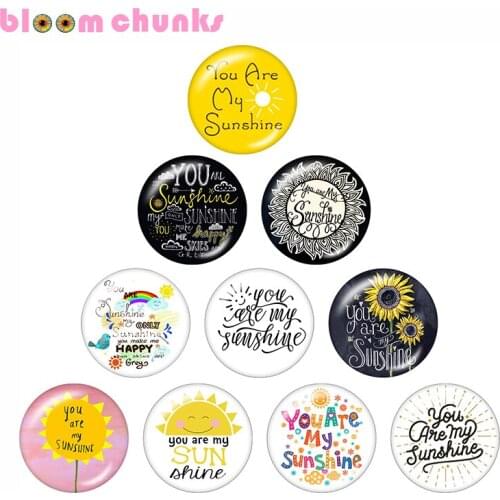 You are my sunshine 10pcs mixed 12mm/18mm/20mm/25mm Round photo glass cabochon demo flat back Making findings C22135
