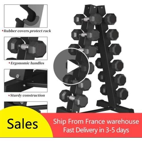 OVERSEAS STOCK!!! A-Frame Dumbbell Rack Heavy Duty Weight Rack Stand Dumbbell Storage Holder For Home Office Gym Supplies HWC