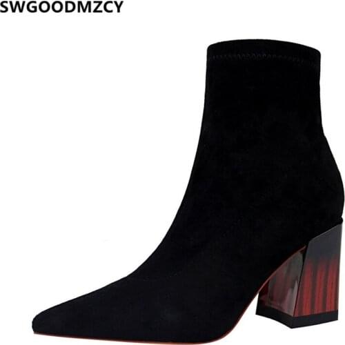 Ankle Boots For Women Black Boots Big Tree Shoes Sexy Winter Boots Women Sexy Shoes Designer Shoes Women Luxury 2020 Botas Mujer