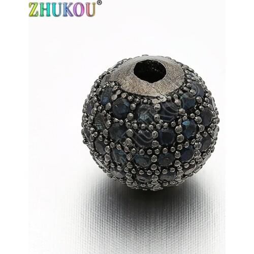 10mm Popular DIY Cubic Zirconia Spacer Beads DIY Jewelry Bracelet Necklace Making, Hole: 2mm, Model: VZ7