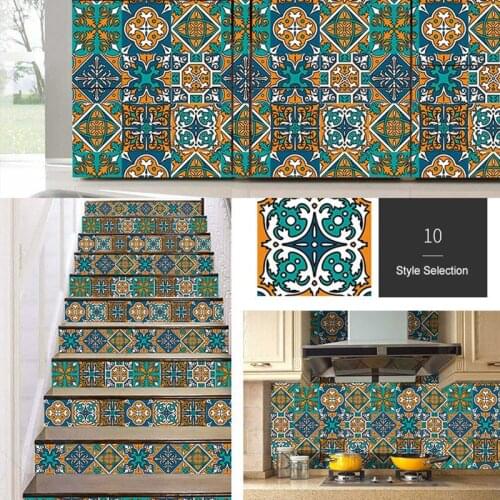 10pcs/set 3D Visual Art Geometric Tile Decals Stickers for Bedroom Living Room Bathroom Wall UD88