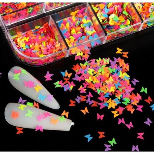 12 Grids Halloween Mixed Sequins Nail Art Glitter Flakes Christmas Nail Art Sequin 3D DIY Colorful Slice Nail Art DIY Phone Case