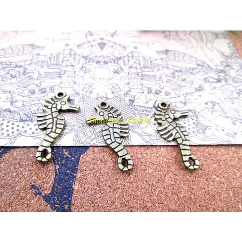 15pcs--29*13mm antique bronze cute hippocampi DIY charms pendants