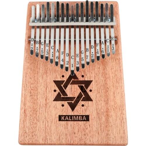 17 Key Kalimba Mahogany African Thumb Piano Finger Percussion Mbira Natural Keyboard Musical Instrument Marimba Solid Wood