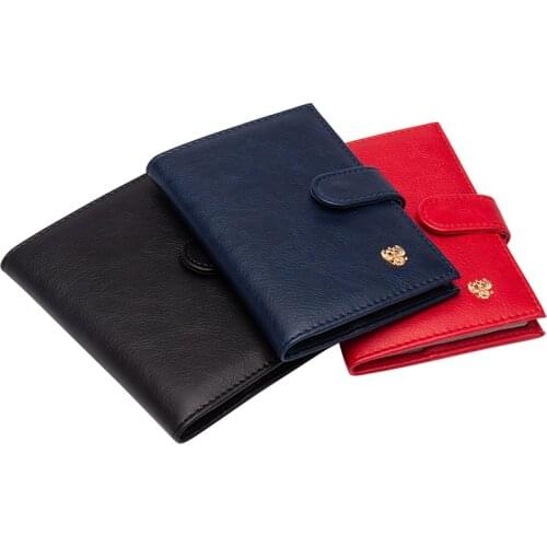 2019 Quality Russian Emblem Logo Bag PU Leather Passport Cover For Document Card Passport Holder Purse Wallet Case For Passport