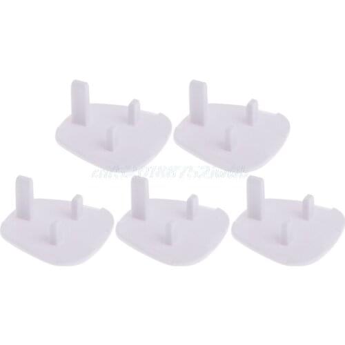 5Pcs UK Power Socket Outlet Mains Plug Cover Baby Child Safety Protector Guard #T026