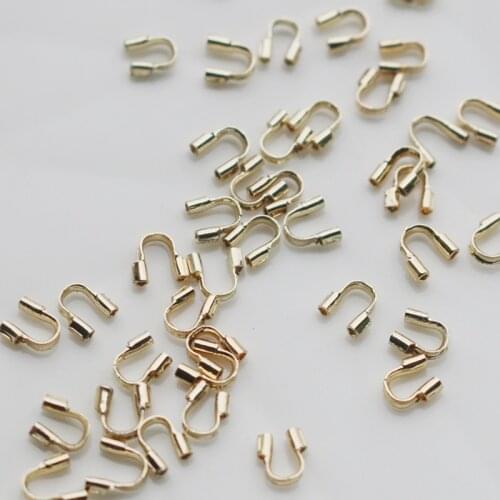 50pcs Vacuum plating gold link Wire Bracelet end U-shaped buckle for making jewelry diy accessories 3*5mm