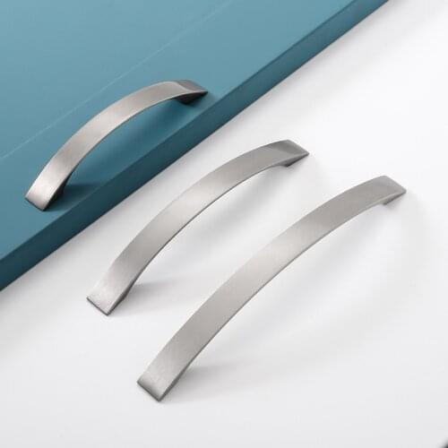 96mm~160mm Cabinet Handles Knobs Aluminum Alloy Door Kitchen Knobs Cabinet Pulls Drawer Furniture Handle Hardware