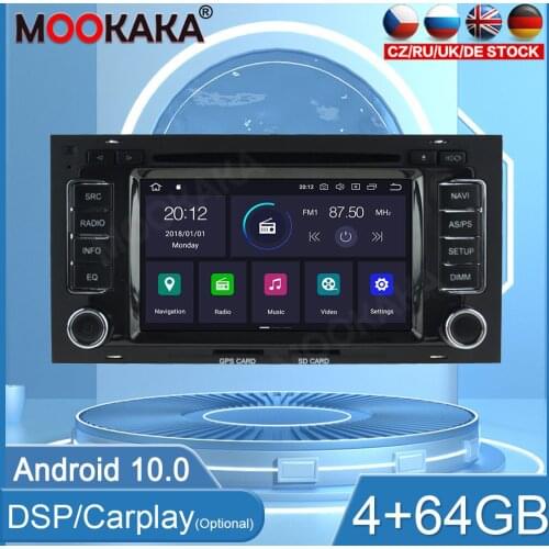 4+64G PX6 Android 10.0 Screen Car Radio For VW Touareg 2002-2010 GPS Navigation Auto Audio Stereo Recorder Head Unit DSP Carplay