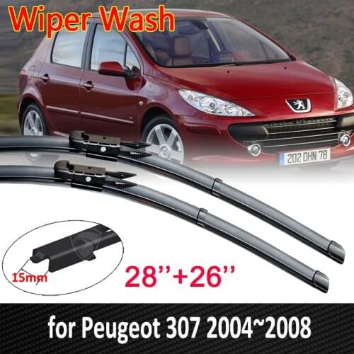 Car Wiper Blades for Peugeot 307 307SW 307CC hatchback sedan 2004~2008 SW CC Front Windscreen Windshield Wipers Car Stickers