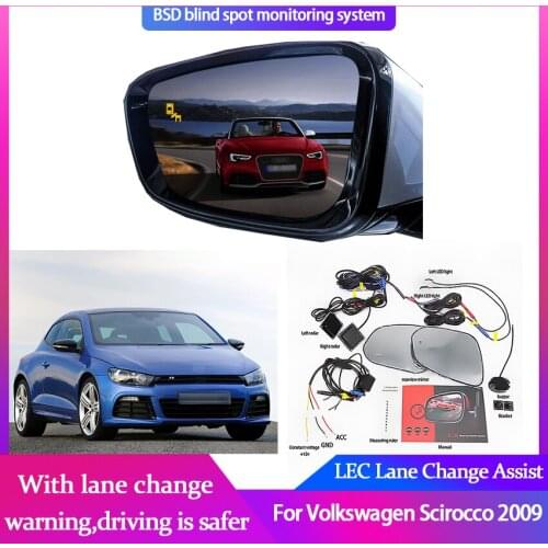 Car BSA BSM BSD for Volkswagen Scirocco 2009 Blind Spot Radar Detection System Driving Safety Sensor Mirror LED Light Warning