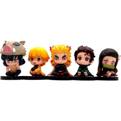 Bandai Original Genuine Gashapon Demon Slayer: Kimetsu No Yaiba Sitting Posture 01 02 Anime Toys Model Figure