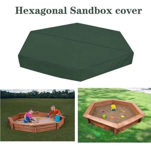 Oxford Sandbox Cover Kids Toy Protection Dustproof Waterproof Hexagonal Sand Pit Cover with Drawstring for Outdoor Garden