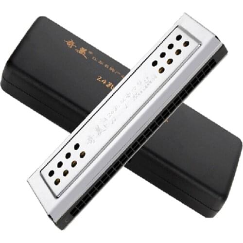 Double faced Harmonica 24 hole tremolo Harmonica G & C Musical Instruments Professional Mouth Ogan Harp Double faced Harmonica