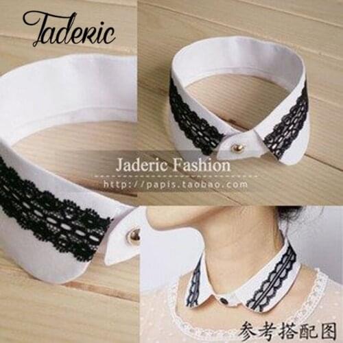 Jaderic False collar /Black Lace white collar /necktie/tie/ necklace jewelry
