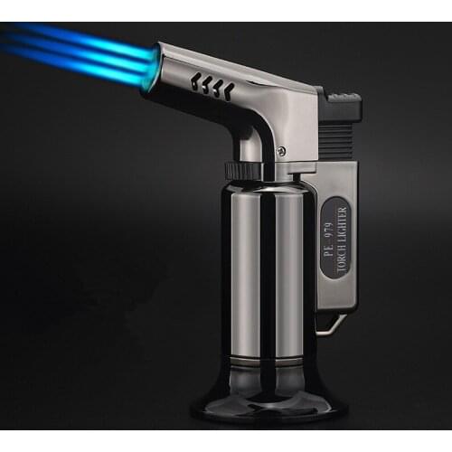 Torch Turbo Butane Lighter 1300C Windproof Metal Spray Gun Lighter Outdoor Barbecue Kitchen Cigar Accessories Gift for Men