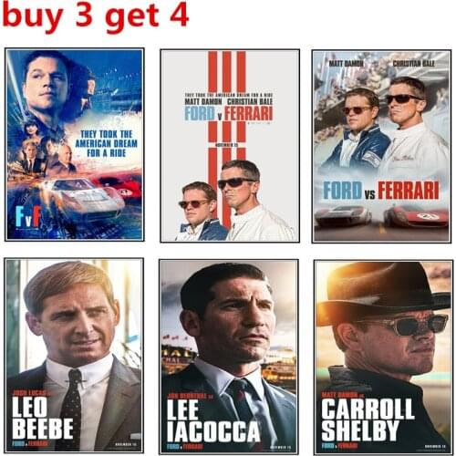 Ford v Ferrari poster Movie Poster wall newspaper home poster decoration
