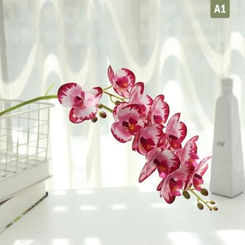 Artificial Silk Butterfly Orchid Flowers Phalaenopsis Bouquet For Wedding Christmas DIY Home Decoration Fake Garden Potted Decor