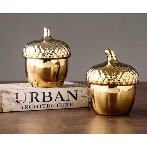 1 piece of Nordic style ceramic pine cone seasoning jar storage jar candy and snack storage jar home decoration storage jar