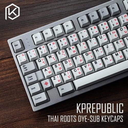 Kprepublic 139 Thai root font language letter Cherry profile Dye Sub Keycap PBT for gh60 xd60 xd84 cospad tada68 87 104 fc660
