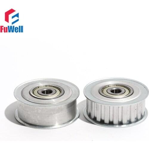 L-20 Idler Pulley With/Without Teeth L Type 20Teeth Transmission Pulley 16/21/27mm Belt Width Aluminum Alloy Bearing Belt Pulley