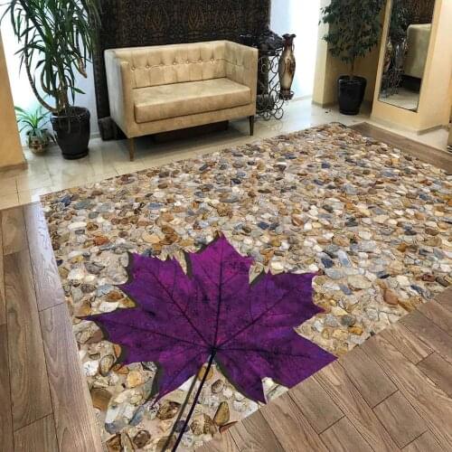 Leaf and Stones Patterned Non Slip Floor Carpet,Teens Carpet Modern Carpet,3d Digital Printing Carpet, turkish Rug,Soft Carpet