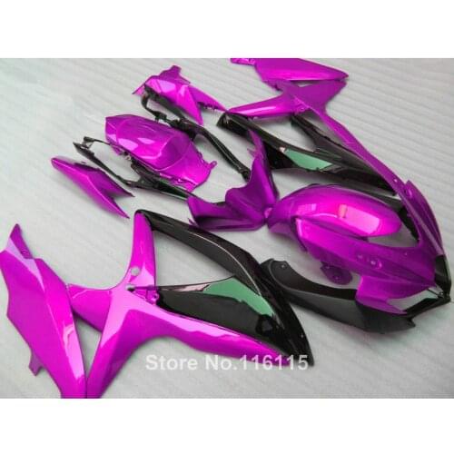 Fairing kit for SUZUKI K8 K9 GSXR 600 700 2008 2009 2010 motorcycle GSXR600 GSXR750 08 09 10 black purple fairings 62-66