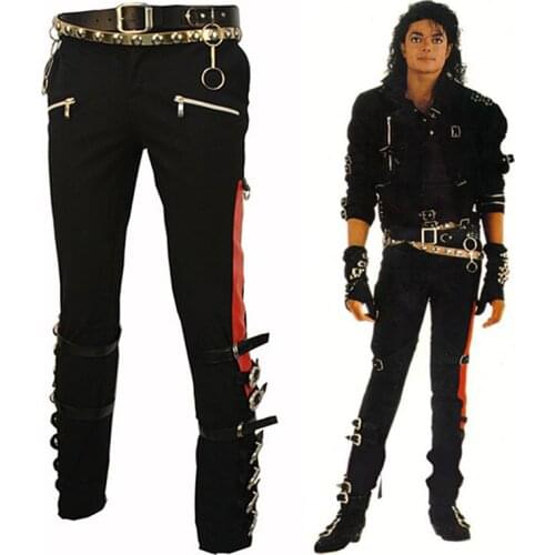 Punk Michael Jackson BAD Pants Trousers and Belt in1990S