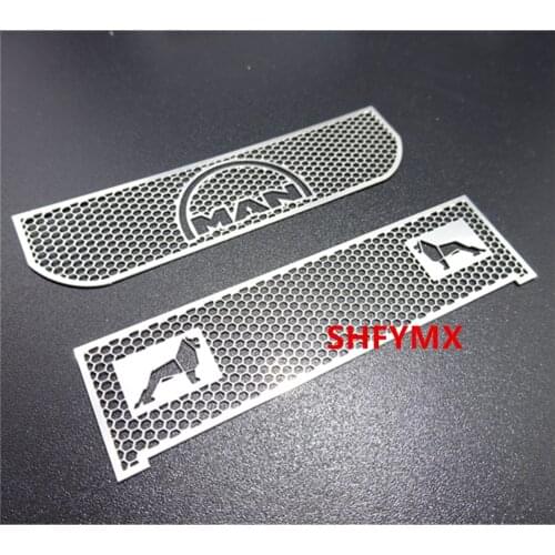 Rc Truck Body Front Decoration Metal Grille For 1/14 Rc Car Tamiya MAN TGX 26.540 56325 Remote Control Tractor Diy Accessories