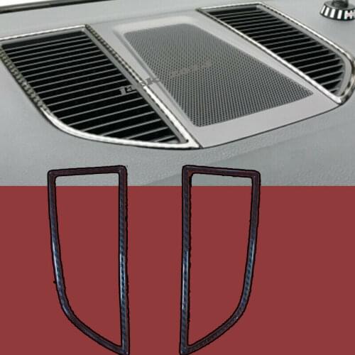 Carbon Fiber Car Dashboard Air AC Outlet Vent Trim Cover Frame for Porsche Macan