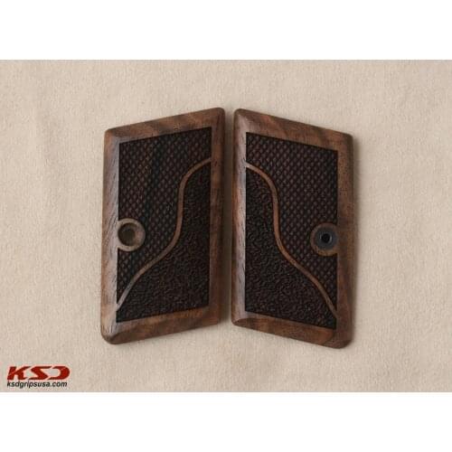 KSDGrips Brand for FN Browning 1905/1906 Compatible Walnut Grip for Replacement (with Half Pattern)