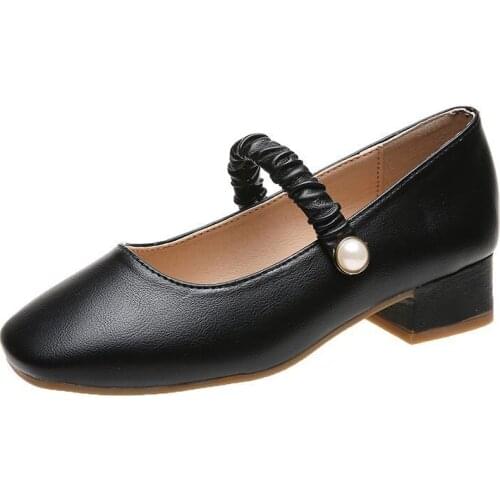 Thick Heel Fashion Women Mary Jane Shoes Retro Women High Heels Shoes New Summer Mid-heel