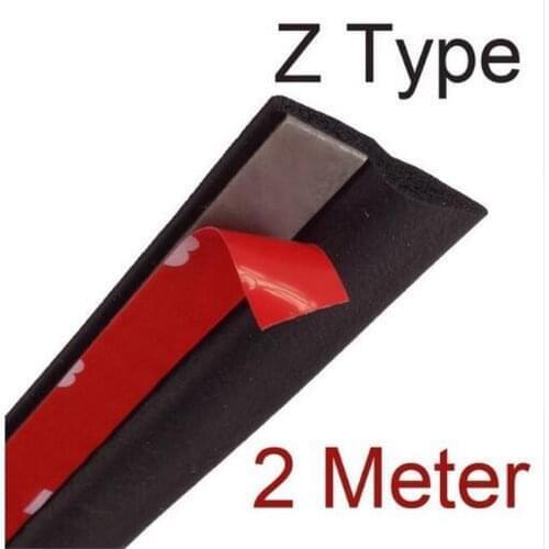 Car Door Seal Z Type Weatherstrip Noise Insulation Sealing Rubber Strip Trim Auto Rubber Seals Z-shaped Seal Rubber Door
