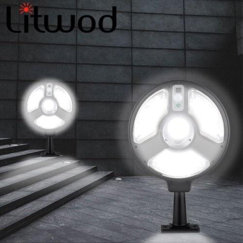 Life Outdoor Powered Sunlight Waterproof IP65 Solar Remote Control Wall Light Street Lamp Motion Sensor Built in Long Battery