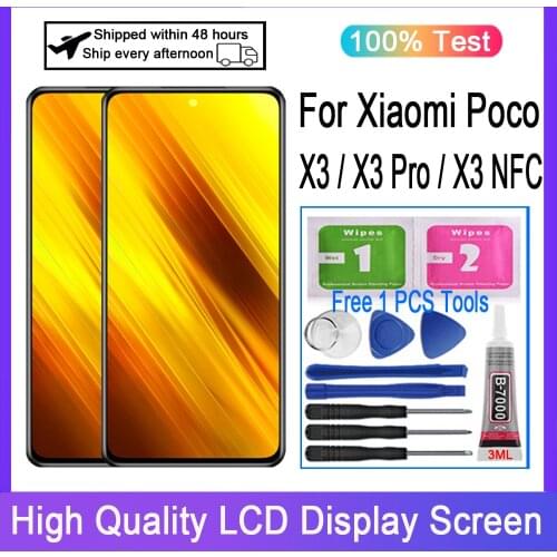 6.67" inch Original For Xiaomi Poco X3 NFC LCD Display Touch Screen Digitizer Assembly For Poco X3 M2007J20CG LCD Replacement