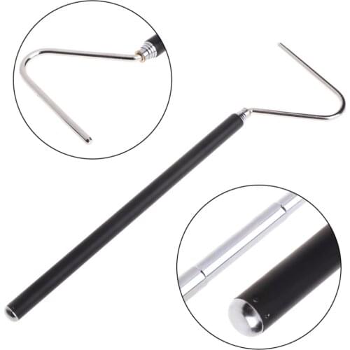 Snake Hook Stainless Steel Black Adjustable Long Handle Catching Tools Trap Tong Snake Repellent Pest Repeller C42