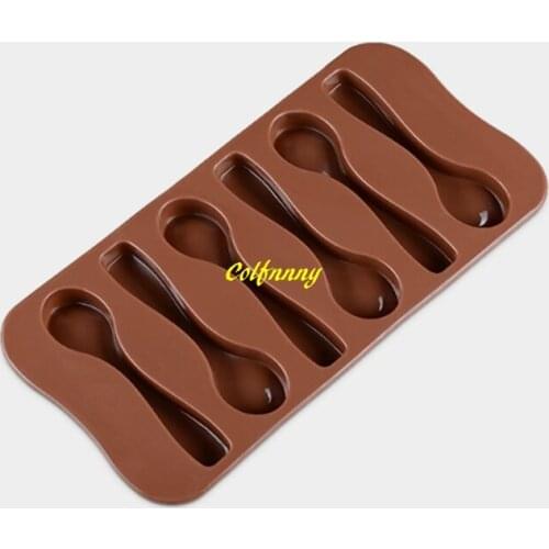 200pcs/lot Fast Shipping DIY Spoon shape Cake Decorating Silicone Bakeware Fondant Chocolate Mold Mould Pastry Cooking Tools