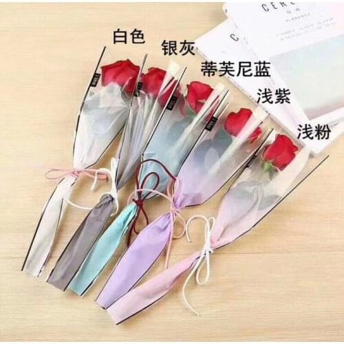 250P Florist plastic flower packaging bags Single Rose Bags Flowers Wrapping Paper Valentines day Roses Bag