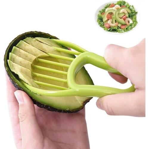 3 In 1 Avocado Slicer Shea Corer Butter Fruit Peeler Cutter Pulp Separator Plastic Knife Kitchen Vegetable Tools