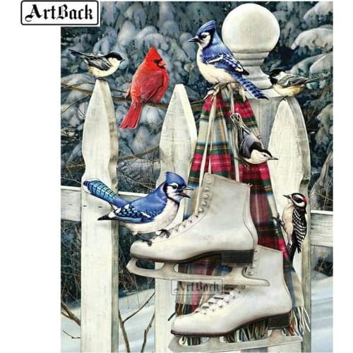 5d diamond painting bird full square / round 3d resin diamond mosaic landscape diamond embroidery