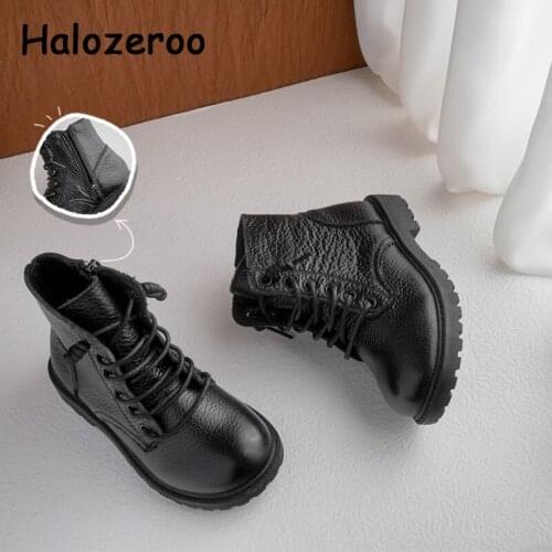 New Autumn Kids Chelsea Boots Children Brand Genuine Leather Shoes Baby Girls Ankle Boots Boys Fashion Shoes Motorcycle Boots
