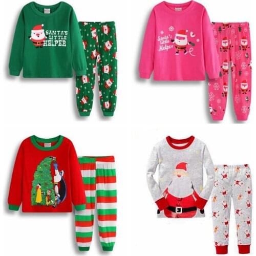 Brand Children Autumn Pajama Set Boys & Girls Cartoon Sleepwear Suit Christmas Pyjamas Kids Enfant Baby Clothes