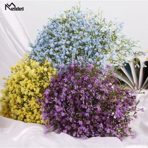 Meldel Babysbreath Bouquet Flower Small Bridal Wedding Bouquets White Babys Breath Flower Bouquet Bridesmaid Wedding Decoration