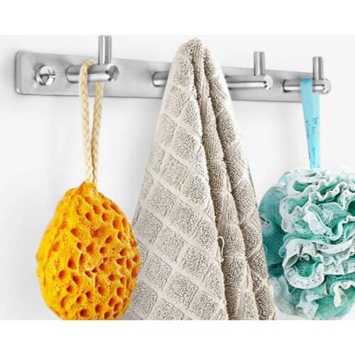 Household Stainless Steel Hook Bathroom Storage Hook Towel Clothes Rack To Save Space Wall Hook Clothes Hook Waterproof