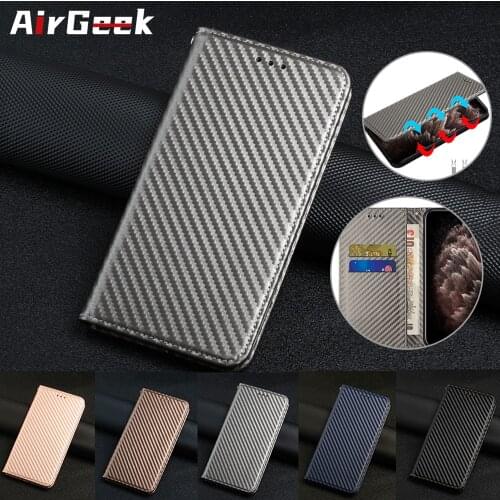 Anti-Fingerprint Carbon Fiber Flip Wallet Case for Redmi Note 10 Pro 9 8 7 Cards Holder for Redmi 9 9A 9C 9T 8 8A Coque Funda
